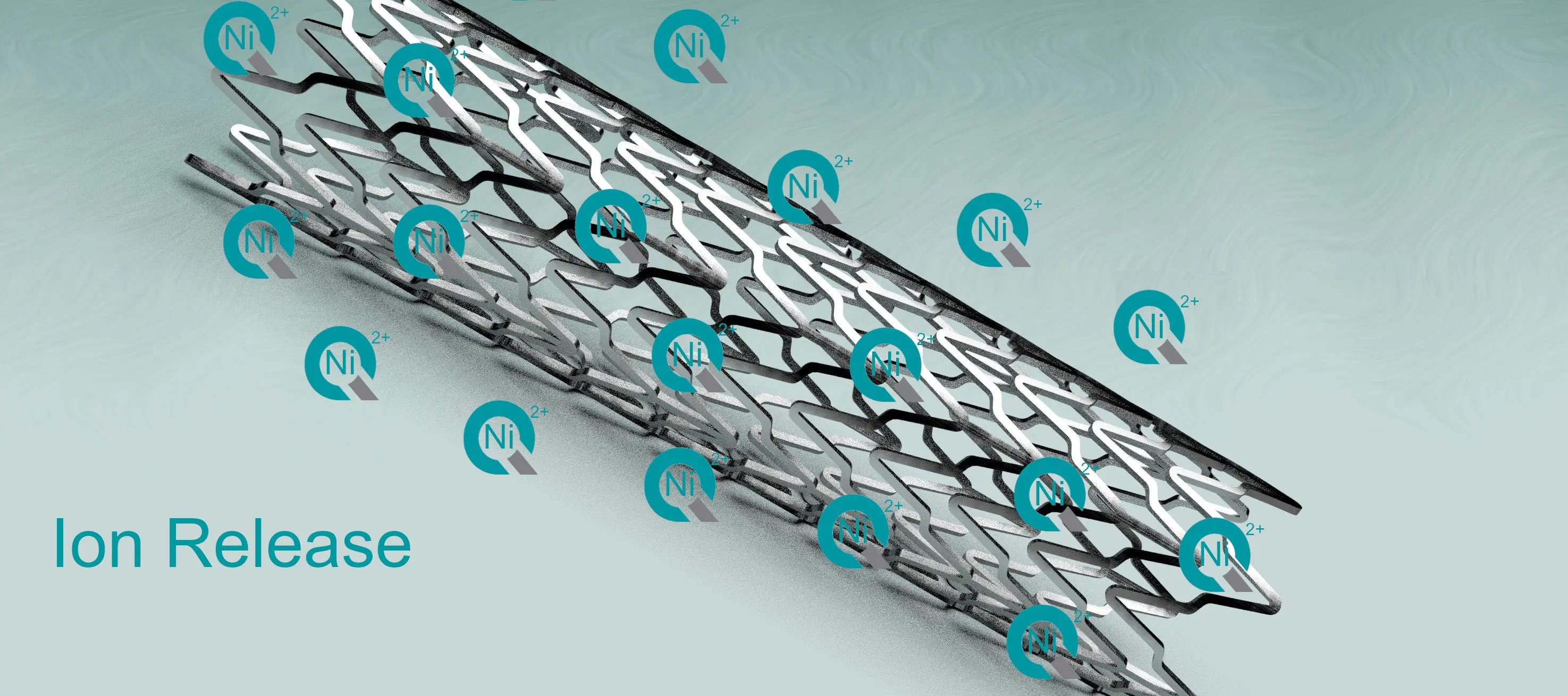 This picture shows the Stent Nickel ion-release test after ASTM F3306 principle. Clicking this picture will pbring you to our ion-release site.